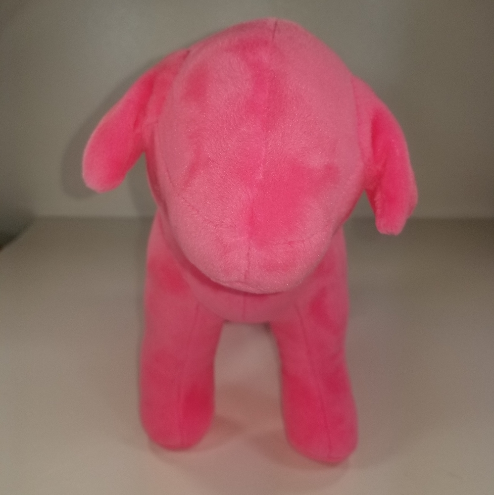 PINK Victoria's Secert Pink Nation Limited Edition Pink & Silver Plush Dog - Picture 9 of 9